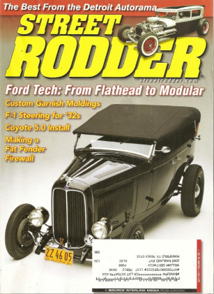STREET RODDER 2011 JULY - MODERN STEERING 4 A 58-64 CHEVY, CHOP-TOP MOULDING*
